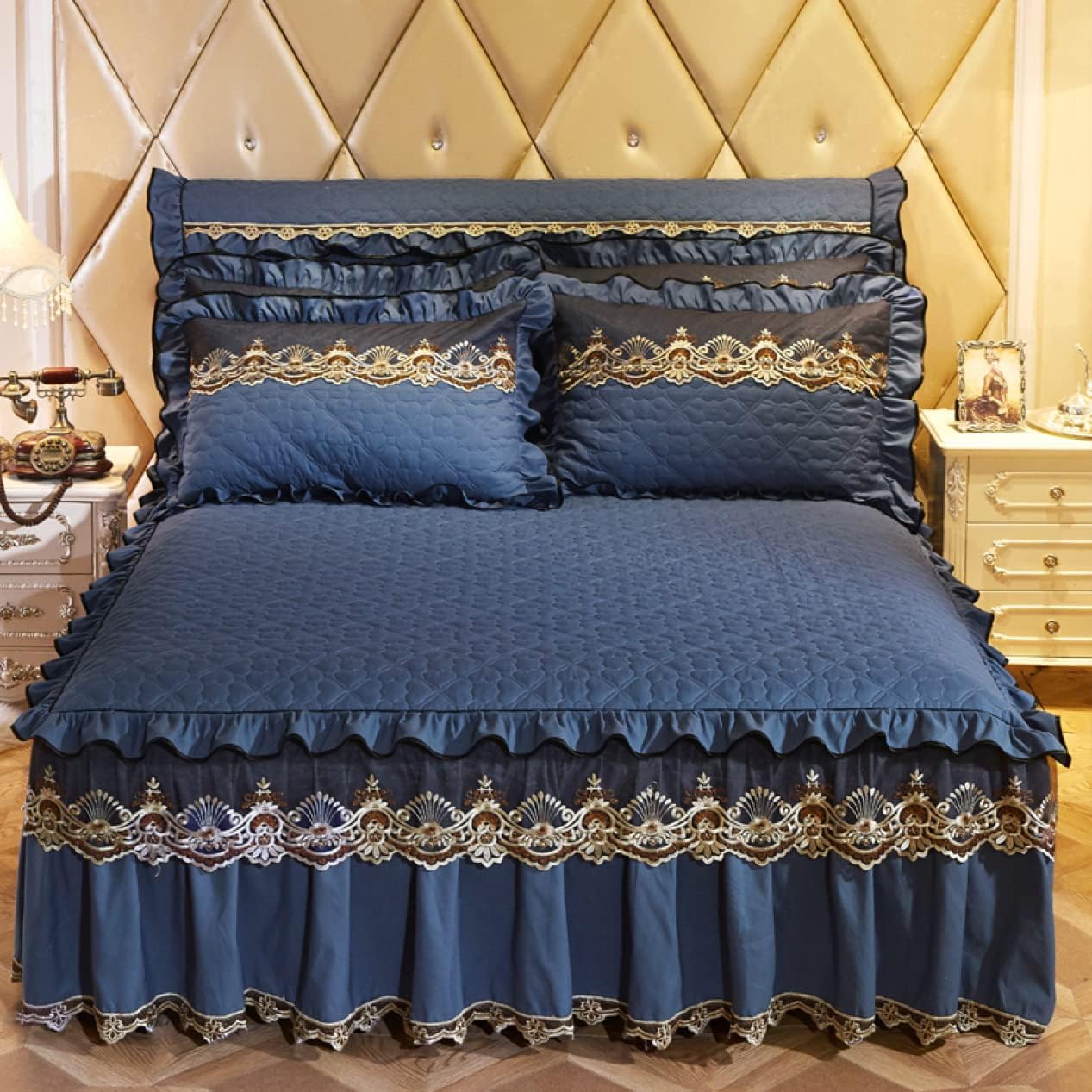 ベッドカバー シングル 単品・セットあり 敷きパッド ベッドスカート 洋式 タイプ 刺繍 かわいい フリル付き おしゃれ ベッド用 布団用 ベット 寝具カバー 姫系 ピーチスキン加工 北欧 安心 清潔