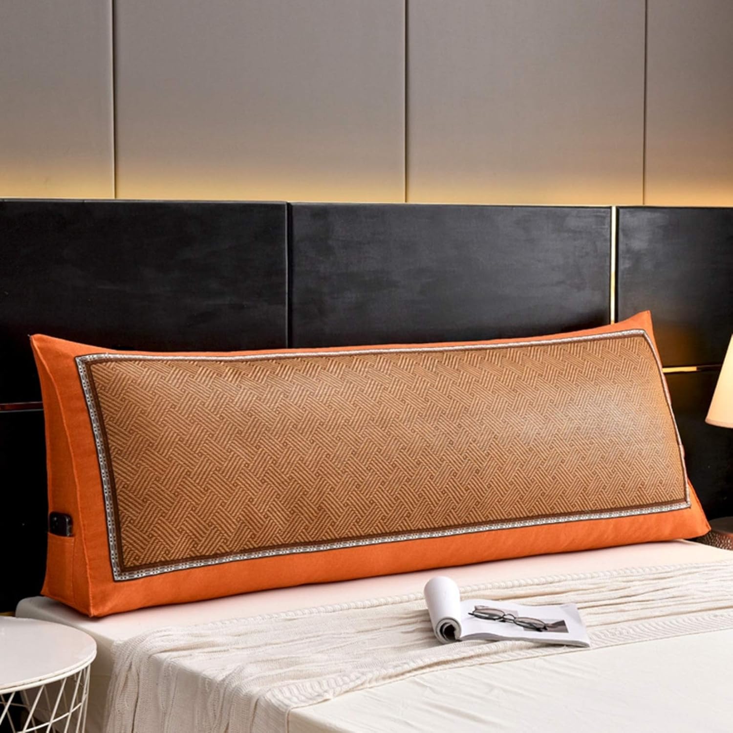 ベッド用 背もたれ クッション 座椅子 背もたれ クッション 三角 レストクッション 読書/TV ソファークッション カバー取外す可能 腰クッション デザイン ランバーサポート 腰枕 対策 90X50