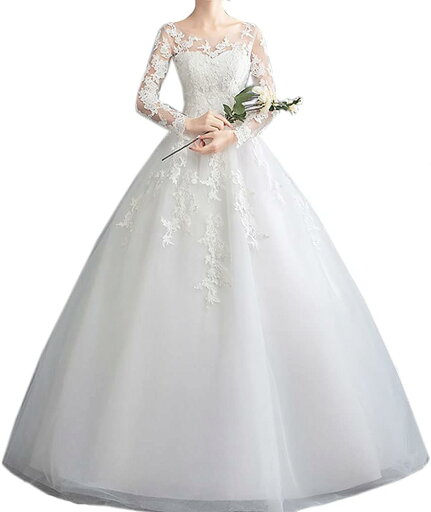 レディース 花嫁ワンピース ドレス ウェディングドレス チュールワンピース レースワンピース プリンセスワンピース 結婚式 立体な花柄刺繍 エレガント フォーマル (ホワイト S) レディース 花嫁ワンピース ドレス ウェディングドレス チュールワンピース レースワンピース プリンセスワンピース 結婚式 立体な花柄刺繍 エレガント フォーマル (ホワイト S)
