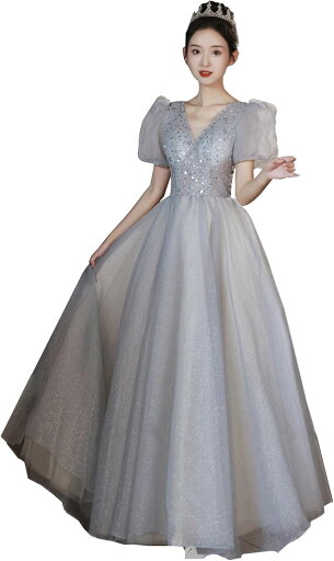 結婚式成人式パーティードレス ロング丈 優雅 深Vネック ワンピース レディース 上品 ポンポンスカート 釘珠 イブニングドレス 演奏会 大きいサイズ 舞台衣装 結婚式成人式パーティードレス ロング丈 優雅 深Vネック ワンピース レディース 上品 ポンポンスカート 釘珠 イブニングドレス 演奏会 大きいサイズ 舞台衣装