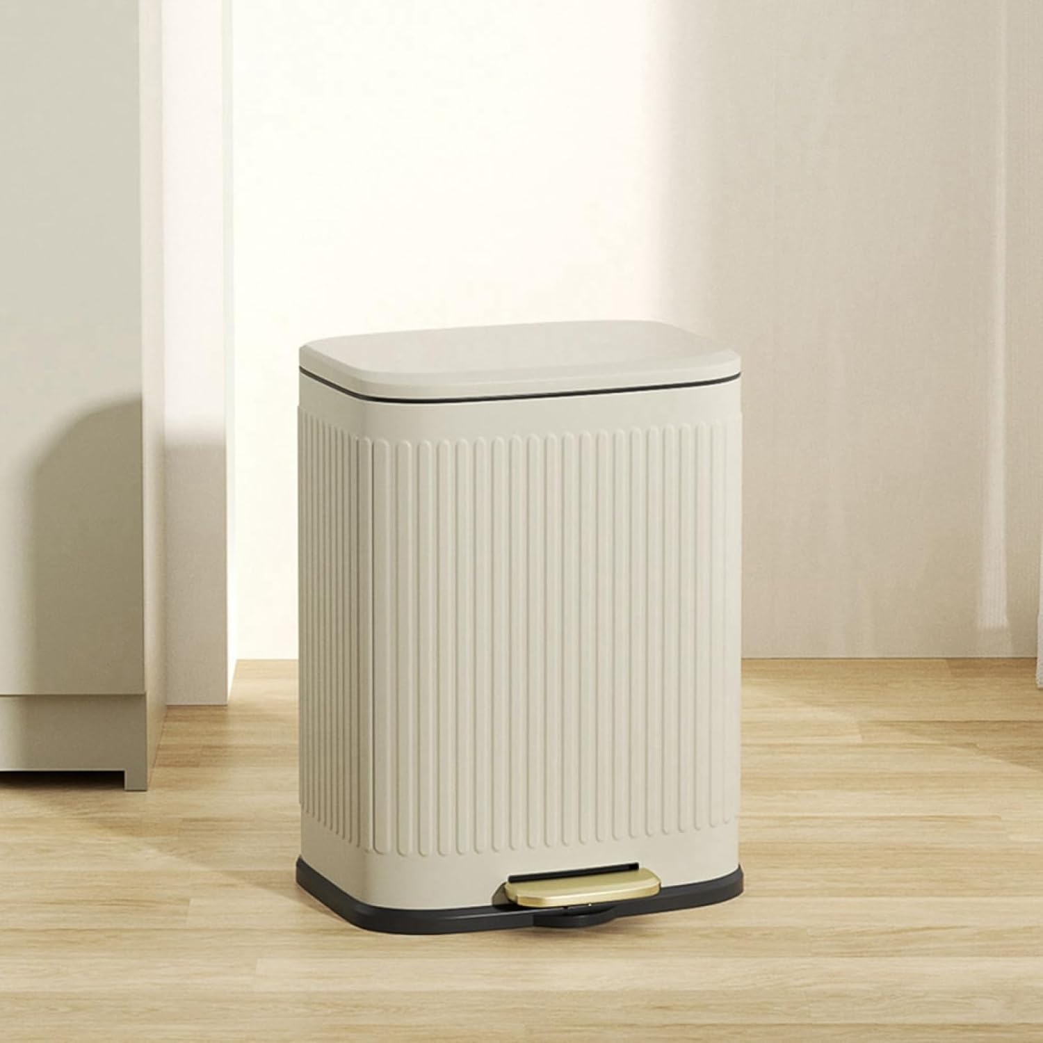 ゴミ箱 ふた付き 13L ダストボックス 角型 ペダル式 ごみ箱 スリム おしゃれ 抗菌 消臭 密閉 音無し 部屋 キッチン リビングルーム トイレ 浴室 オフィス用 スチール