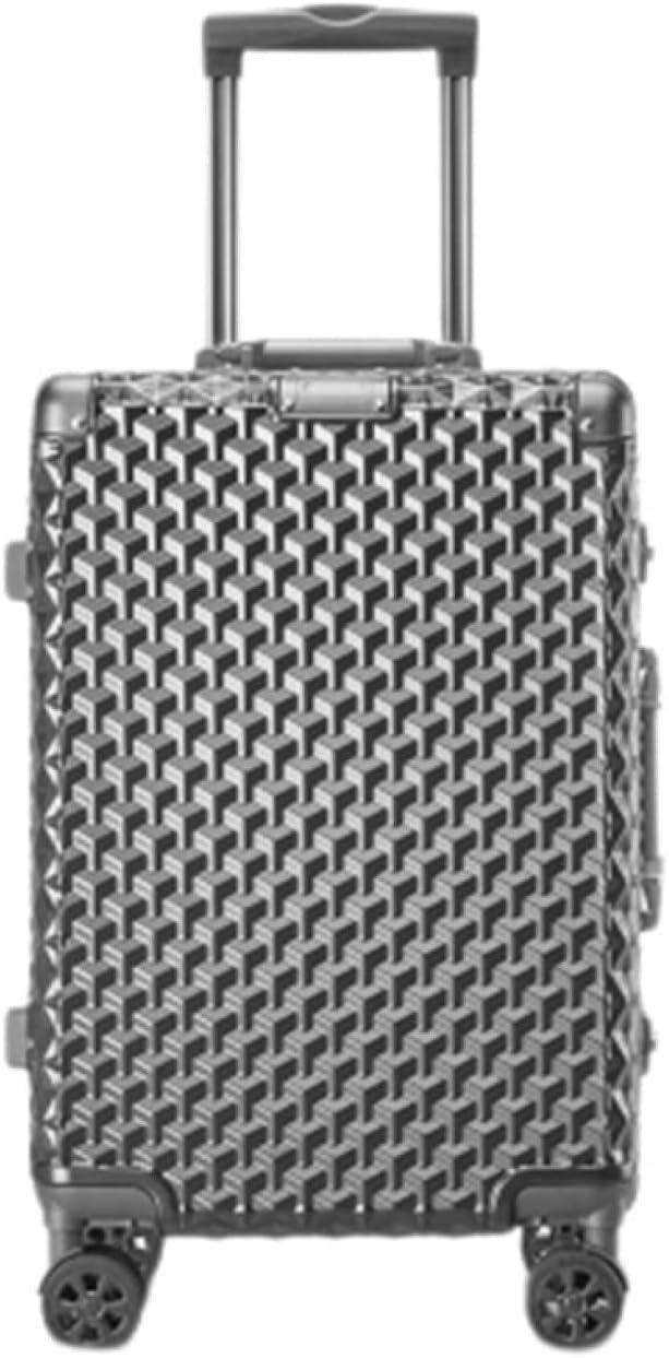 スーツケース キャリーケース 60L キャリーバッグ TSAロック搭載 アルミフレーム 超軽量 大型 耐衝撃 静音 ダブルキャスター 360度回転 旅行 ビジネス 出張 グレー Lサイズ（6-8泊）
