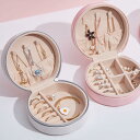 ジュエリーボックス アクセサリーケース ジュエリー収納 宝石箱 ミニ 携帯用 おしゃれ コンパクト 持ち運び 小物入れ ピアス ネックレス リング 指輪置き 女...