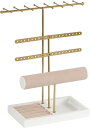アクセサリースタンド イヤリング ホルダー 31*25*12.5cm レディース 鉄+木製基盤 リムーバブル ピアス 指輪 ブレスレット ネックレスヤ 大容量 ...
