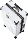 スーツケース 50L キャリーバッグ TSAロック搭載 アルミフレーム 超軽量 大型 耐衝撃 静音 ダブルキャスター 360度回転 旅行 ホワイト 出張 キャリーケース キャリーバッグ 超軽量 耐衝撃(4)