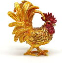 鶏 干支 酉 ジュエリーボックス トリンケットボックス 宝石飾り 宝石箱 合金製動物 小物入れ ジュエリー収納 風水 ボックス 置物 クリスタル 風水グッズ インテリア 装飾品 お礼 誕生日プレゼント(3)