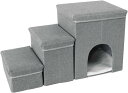 ペットステップ 犬の階段 犬スロープ階段 収納ボックス 組立ペットステップ 介護用品 持ち運び簡単 折畳式 ペットハウス 子猫 短足種 ケガ犬 シニア犬 高齢犬...