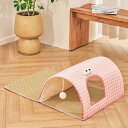 猫 ベッド 犬 ベッド ござ やんわり 夏用 おもちゃ付 ペットベッド クール 涼しい 滑りにくい裏生地 暑さ対策 安眠 ペット小屋 猫の洞窟ベッド 中小型犬用 犬用ハウス キャットハウス 可愛い 通