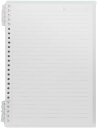 ノート システム手帳 ホワイト B5 罫線入り リングカバータイプ 4冊入り 横罫(8mm) 小さい 読書ノート 会議ノート B5 手帳 B5メモ帳 スケジュー...