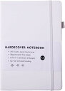 ハードカバーノートブック かわいいメモ帳 A5*2 200ページ(100枚)ゴムバンド 手帳 罫線入り日記ハードカバーノートブック A5 ホワイト メモ帳 ダイ...