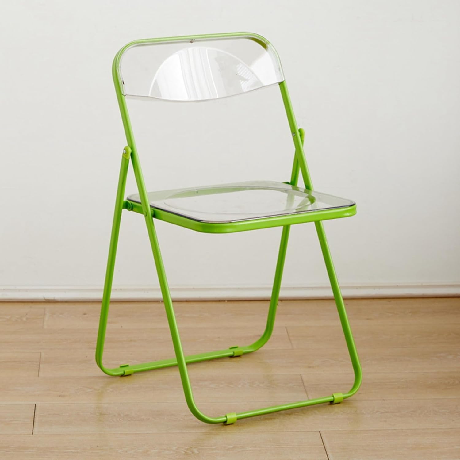 透明 折り畳みチェア クリア折りたたみ パイプイス 軽量 コンパクト収納 収納かご付き 滑り止めゴム足 組み立て不要 オフィス椅子 食卓椅子 会議椅子 リビングチェア 背もたれ 在宅勤務 ?色 透明