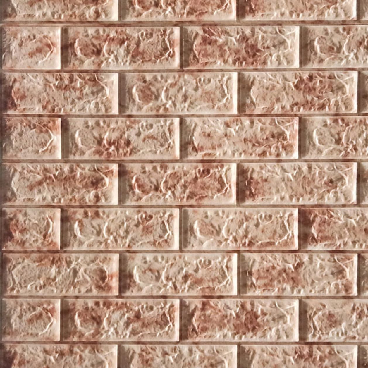 クッションシート クッションレンガ 3D壁紙 立体壁紙 シールタイプ レンガ はがせる 防水壁紙 壁紙 デザイン7 のり付き ウォールステッカー おしゃれ 新生活 5pcs 引越し インテリア クロス