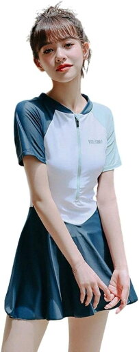 水着 レディース ワンピース水着 半袖ラッシュガード 体型カバー フィットネス ミズギ スポーツ デザイン スイムドレス 2スタイル オールインワン スイムウェアー 水着 レディース ワンピース水着 半袖ラッシュガード 体型カバー フィットネス ミズギ スポーツ デザイン スイムドレス 2スタイル オールインワン スイムウェアー