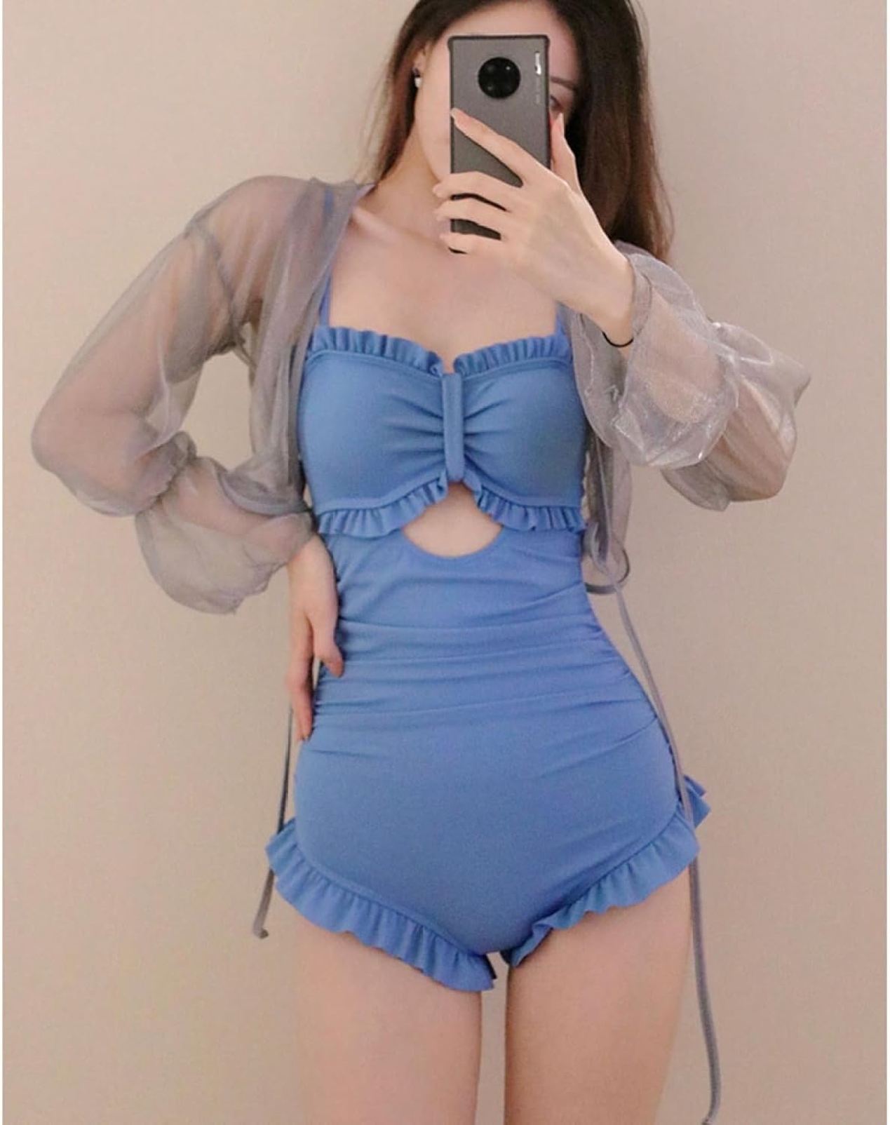 水着 レディース 可愛い 競泳水着 オールインワン 体型カバー フィットネス水着 スイムウェア 胸パッド付き 露出控えめ フリル セクシー 可愛い セクシー 女性 着痩せ セットアップ ファション