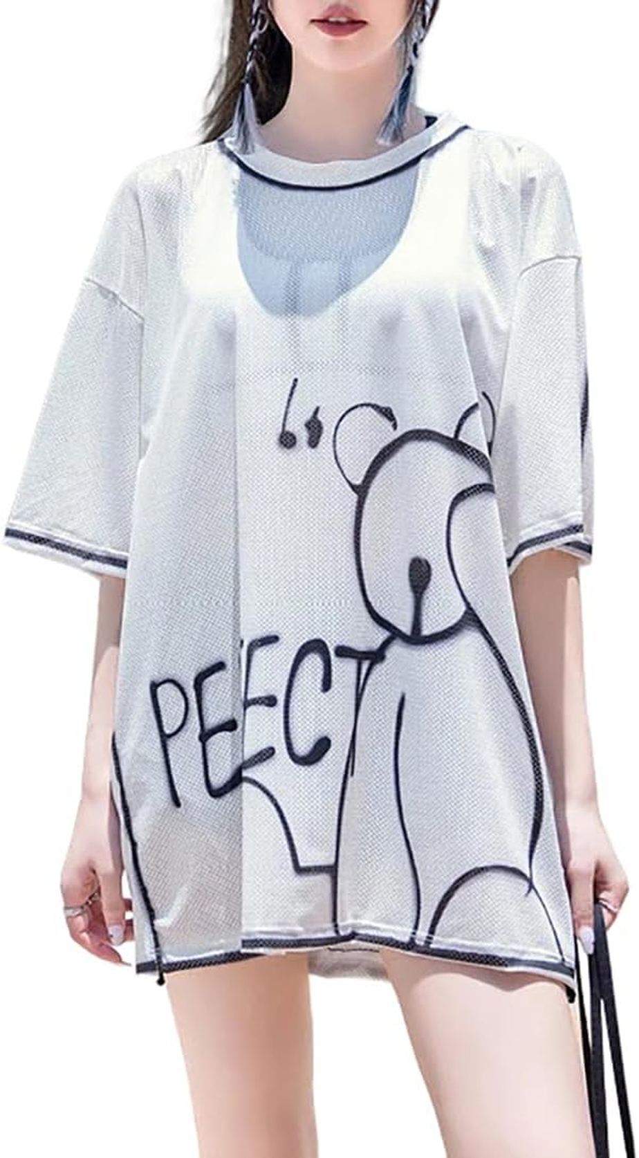 水着 レディース 着痩せ ビーチ スイミング スイムウェア半袖 シアートップス tシャツ 3点セット ビキニ 体型カバー セパレート 韓国 おしゃれ 露出控えめ 大きいサイズ 水陸両用