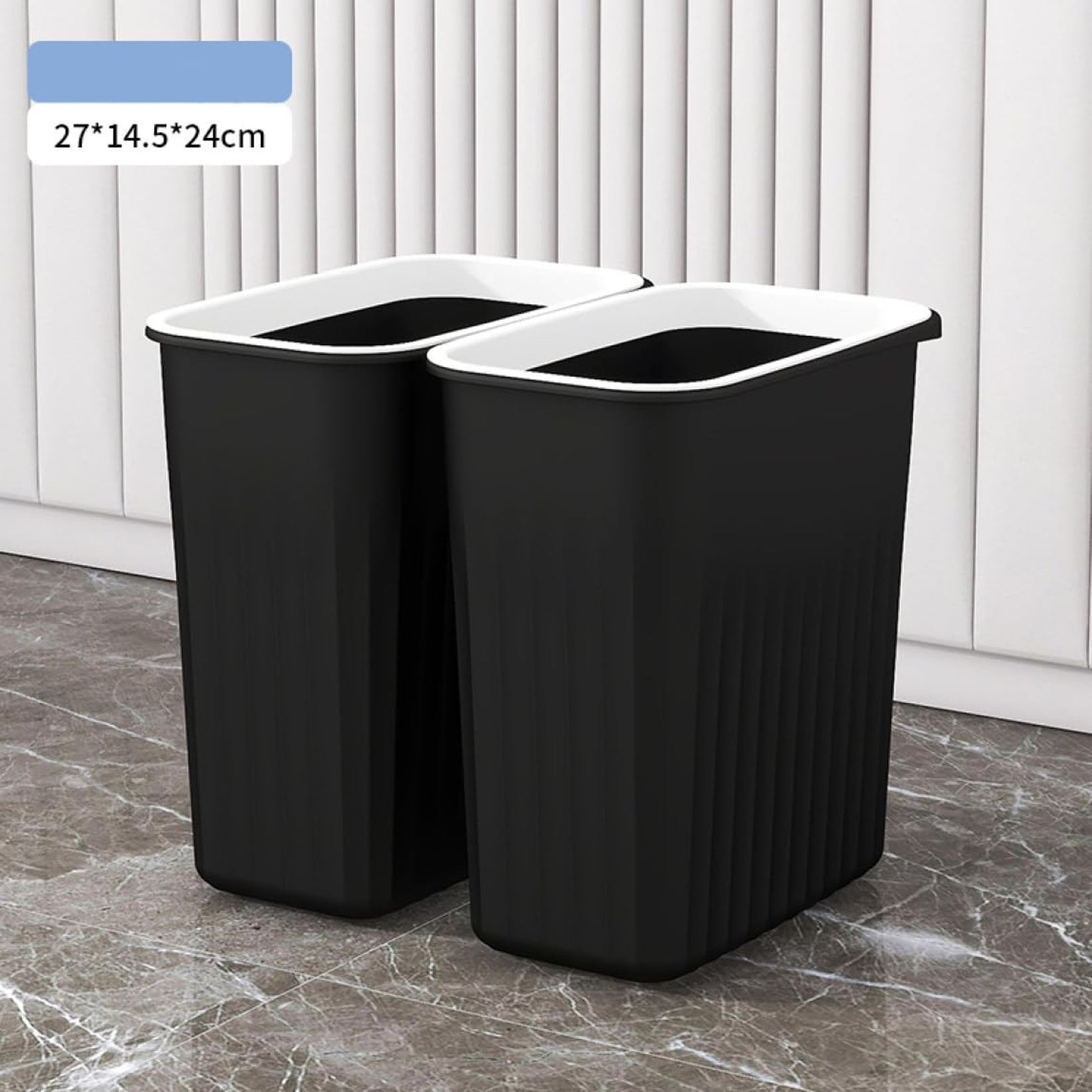 ゴミ箱 ごみ箱 プラスチック ダストボックス 分別 フタなし くず入れ シンプル キッチン リビング オフィス フレクション 洗面台 スリム ごみ箱 棚下 トラッシュカン キャスター 付けられる 屑入 [3]