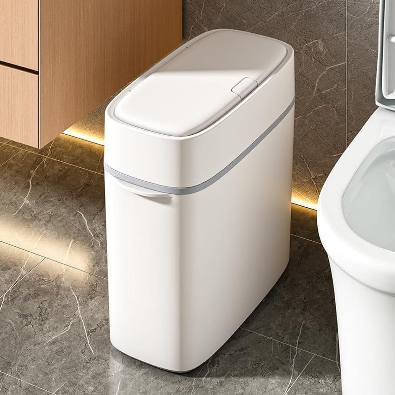 ゴミ箱 ふた付き 10L スリム ごみ箱 蓋付き家庭用キッチンごみ箱 押すとふたが開きます 分別 ごみ箱 は無臭で密閉 省スペース トイレ リビングキッチンベッドルーム用