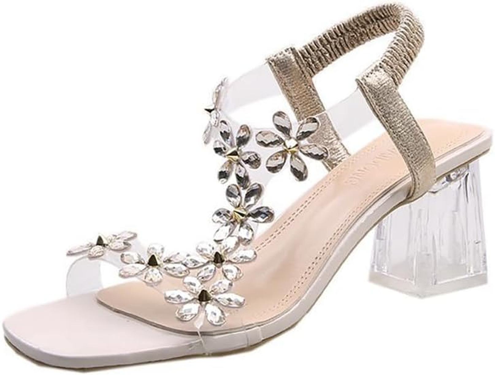 サンダル サマーサンダル レディース クリアサンダル 太ヒール7cm キャバサンダル 歩きやすい 美脚 オープントゥ パンプス かわいい カジュアル靴 夏用 歩きやすい ブーツサンダル オープントゥ