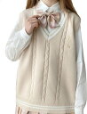 ニットベスト レディース チョッキ Vネック 学院風ジレセーター 無地 ゆったり制服 柔らか カジュアル 女子 高生 トップスプルオーバー防寒 暖かい 原宿風可愛い 体型カバー学生 ベスト制服 オフィ