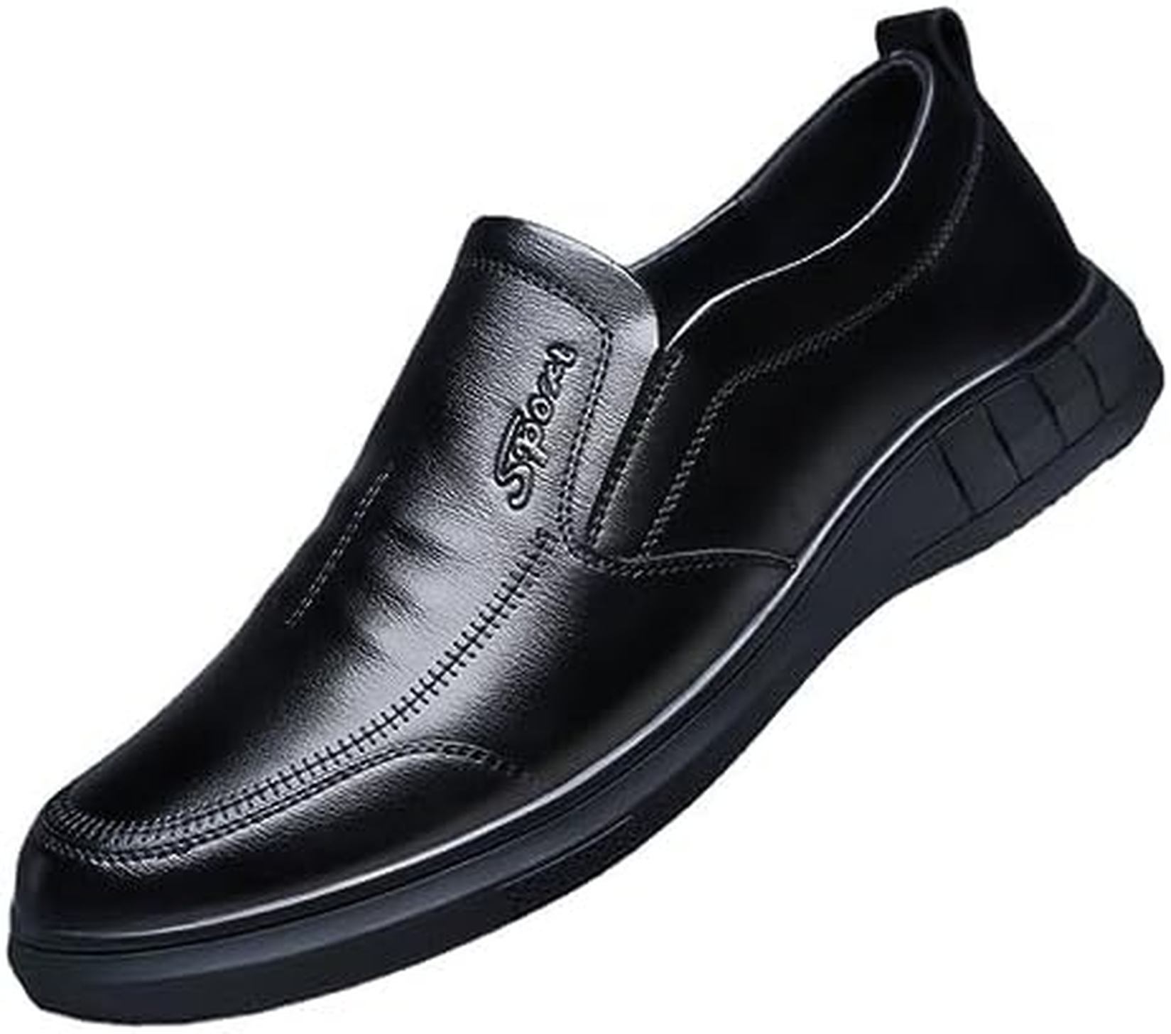 カジュアル ビジネスシューズ メンズ 大きいサイズ 走れる ローファー モカシン 紳士靴 本革調 厚底 スリッポン 紐なし 履きやすい 滑りにくい お出かけ メンズシューズ 低反発 散歩 厚底シューズ