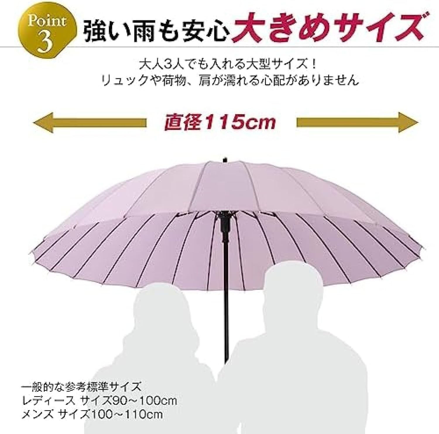 傘 レディース メンズ 24本骨 ストレート 大きめ 115cm 台風対策 強風 耐風 ワンタッチ 超撥水 グラスファイバー 丈夫 梅雨 長傘 持ち手ストレート 男性 女性 大型 雨傘 婦人 紳士