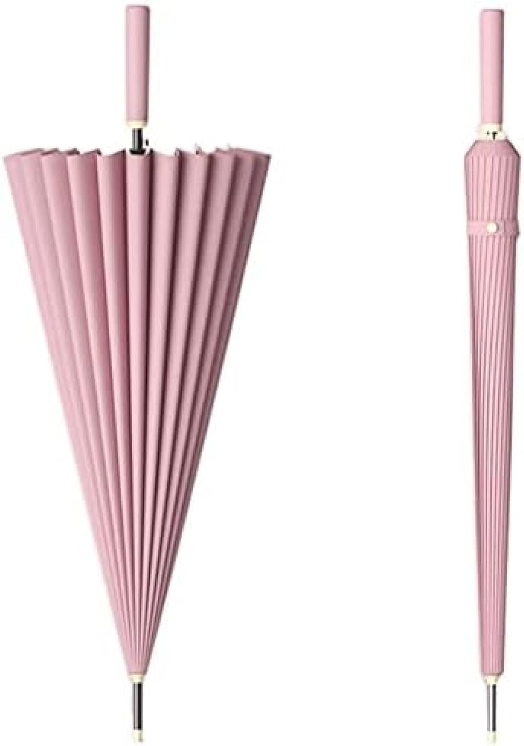 長傘 24本骨 晴雨兼用 1級遮光 耐風 風に強い 長傘ジャンプ傘 大きい ワンタッチ 丈夫 テフロン加工 超撥水 台風 豪雨対応 同色収納ポーチ付きのサムネイル