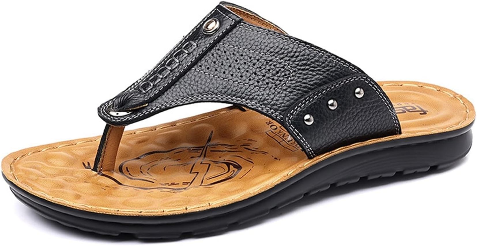 トングサンダル メンズ 革 ビーチサンダル おしゃれ アウトドアサンダル スリッパ 島ぞうり 屈曲 防臭 コンフォート 軽量 フラット 防滑 撥水 おしゃれ 室内 室外 夏 カジュアル 通気