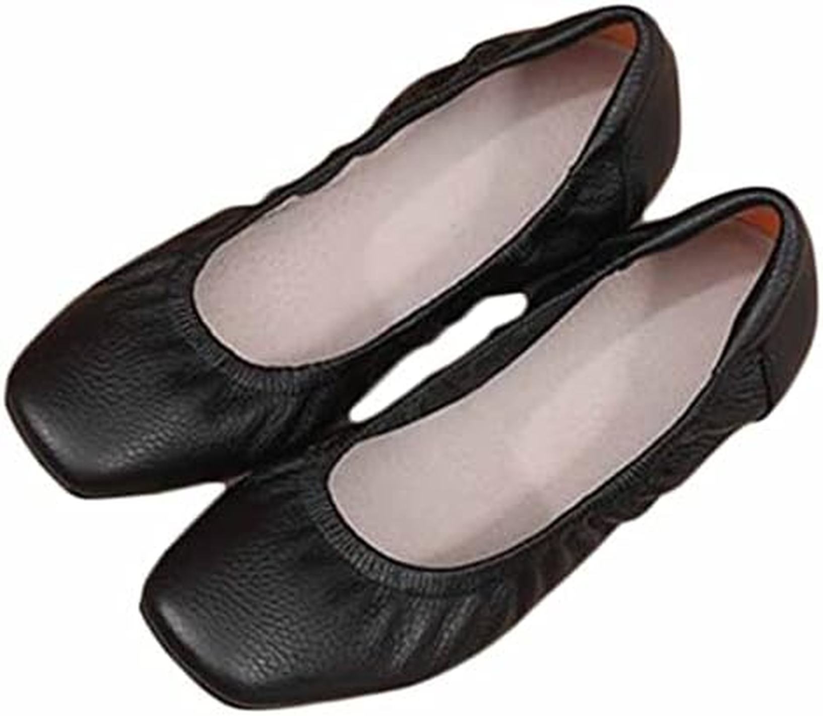 パンプス レディース 走れる 美脚 スクエアトゥ バレエ 痛くない 歩きやすい 疲れない ベージュ 低反発 フラットシューズ パーティー 通勤 結婚式 コンフォート 疲れにくい 履きやすい フォーマル