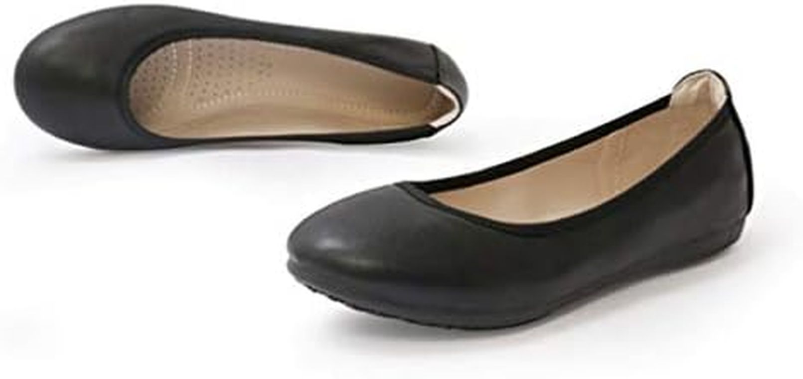 パンプス レディース 痛くない ローヒール ぺたんこ 大きいサイズ 歩きやすい 旅行 疲れない ヒール ラウンドトゥ ブラック 走れる 立ち仕事 おしゃれ フラットシューズ コンフォート レディース靴