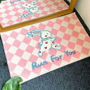 玄関マット 80x120cm 足拭きマット ウサギ匹 かわいい 抗菌防臭 耐摩耗性 汚れにくい ケガ防止 洗える 速乾 吸水 室内 屋外 家庭用 ピンク 低反発 防音 ドアマット 踏み心地良い 滑り止(3)