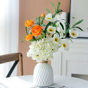 花瓶の造花 枯れない花 北欧 きれい DIY 本物そっくり 手作り 飾り花 造花芸術 結婚式 写真撮影 お祝い 喫茶店 オフィス 誕生日 美術館 プレゼント 水やり不要 長持ち ミニブーケ シルク造花