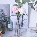 花瓶の造花 ガラス ミニ 飾り花 部屋飾り 喫茶店 美術館 写真撮影 オフィス キッチン 水やり不要 長持ち 本物そっくり オンシジューム 人工観葉植物 花瓶セット 透明 北欧 DIY 絹花
