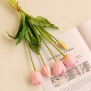 チューリップ 造花 手作り 本物そっくり 枯れない花 5頭 花束 インテリア 写真撮影 お祝い プレゼント 部屋飾り 喫茶店 装飾花 水換え不要 長持ち 造花芸術 ミニブーケ 飾り花 INS風 ピンク