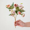 枯れない花 ミニブーケ 造花 多頭 本物そっくり 手作り 飾り花 造花芸術 結婚式 写真撮影 お祝い 喫茶店 飾り花 誕生日 美術館 INS風 プレゼント 水やり不要 長持ち ピンク シルク造花 IN