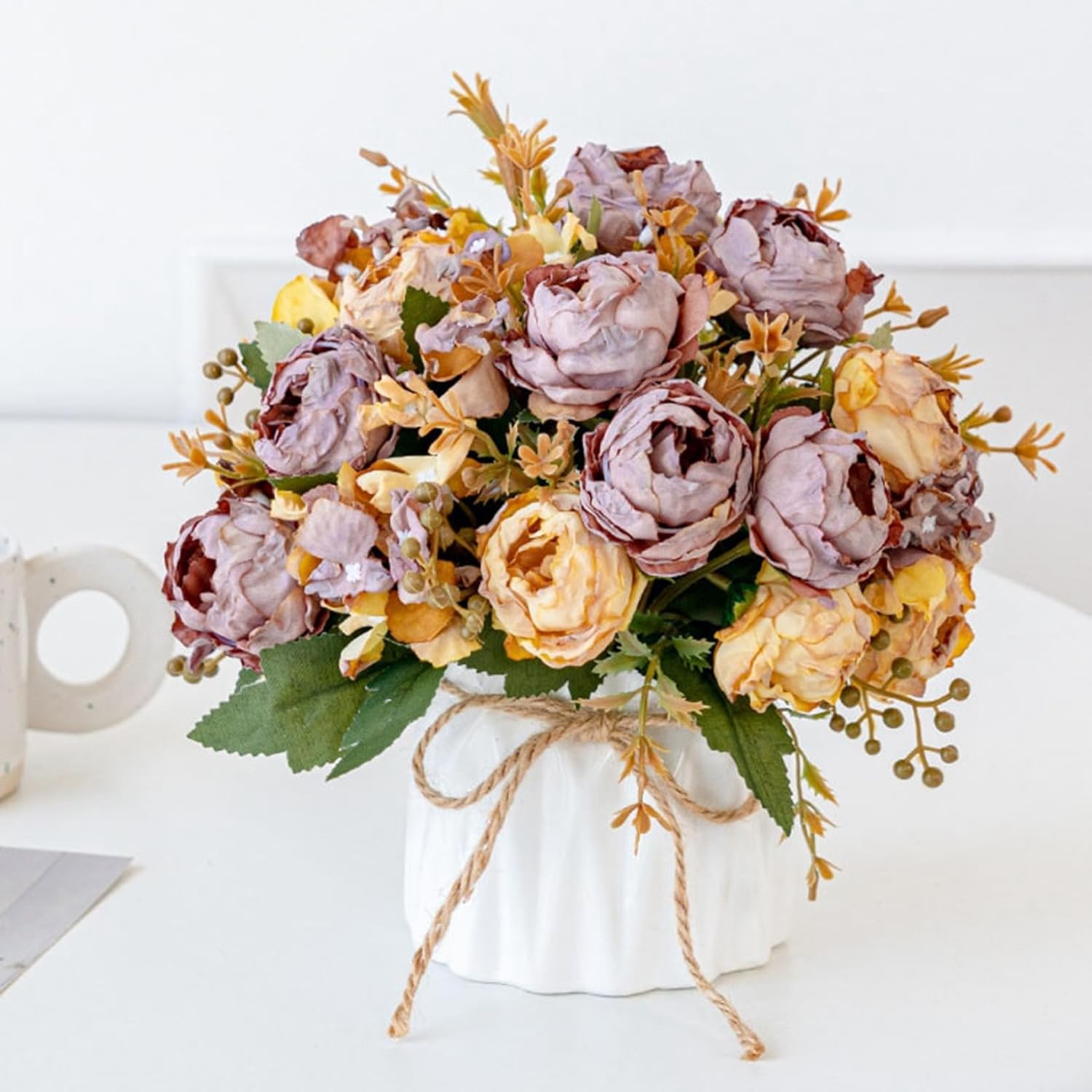 造花 オンシジューム 花瓶付き 本物そっくり 北欧 部屋飾り 喫茶店 キッチン 庭園 開店祝い 美術館 装飾花 造花芸術 花瓶の造花 人工観葉植物 絹花 プレゼント 手作り 水やり不要 長持ち 枯れな