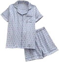 パジャマ レディース 夏 半袖 短パン かわいい さくらんぼ柄 ルームウェア 綿 上下セット 前開き 部屋着 便利服 寝巻き 二重ガーゼ プレゼント 速乾 柔らかい 吸汗 ふんわり