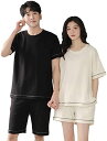 ペアパジャマ 夏 綿 ペアルック 半袖 男女セット カップル ルームウェア おそろい 恋人 夫婦 結婚祝い プレゼント 部屋着 通気