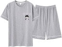 半袖 パジャマ 上下セット レディース メンズ セットアップ 寝巻き 夏 吸汗 速乾 通気 カットソー 短パン 可愛い パジャマ 結婚式 かわいい ルームウエア...