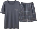 綿 パジャマ メンズ 夏 半袖シャツ ポケット付き ハーフパンツ 上下セット 父の日ギフト ルームウエア 部屋着 上下組 半袖紳士パジャマ 部屋着 快適入院着 ...