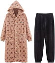 着る毛布 ペア パジャマ モコモコ 上下セット 長袖 パジャマ レディース/メンズ 冬 フランネル 前開き ポケット フード付き ふわふわ ルームウェア 暖かい...