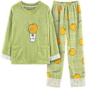 パジャマ レディース もこもこ 冬 裏起毛 かわいい フランネル 暖かい ルームウェア 上下セット 長袖 おしゃれ 部屋着 保温着 プレゼント 厚手 ゆったりパ...