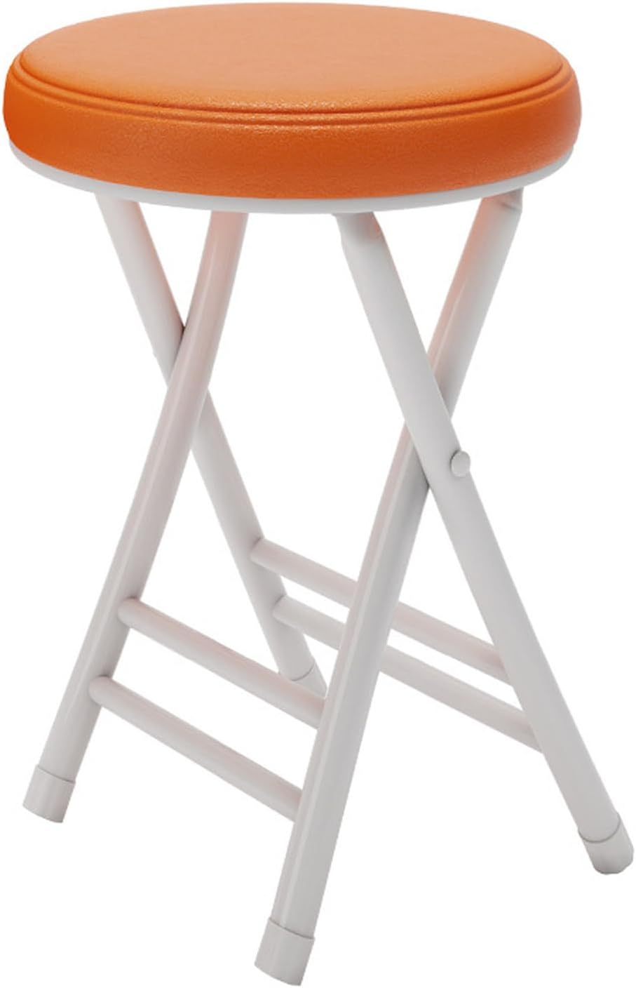 パイプ椅子 丸 30*50cm 折り畳み 折りたたみ椅子 ダイニングチェア オレンジ スツール 椅子 折りたたみ キャンプ イベント お釣り 登山 折り畳みスツール コンパクト 持ち運び 屋内外 滑り