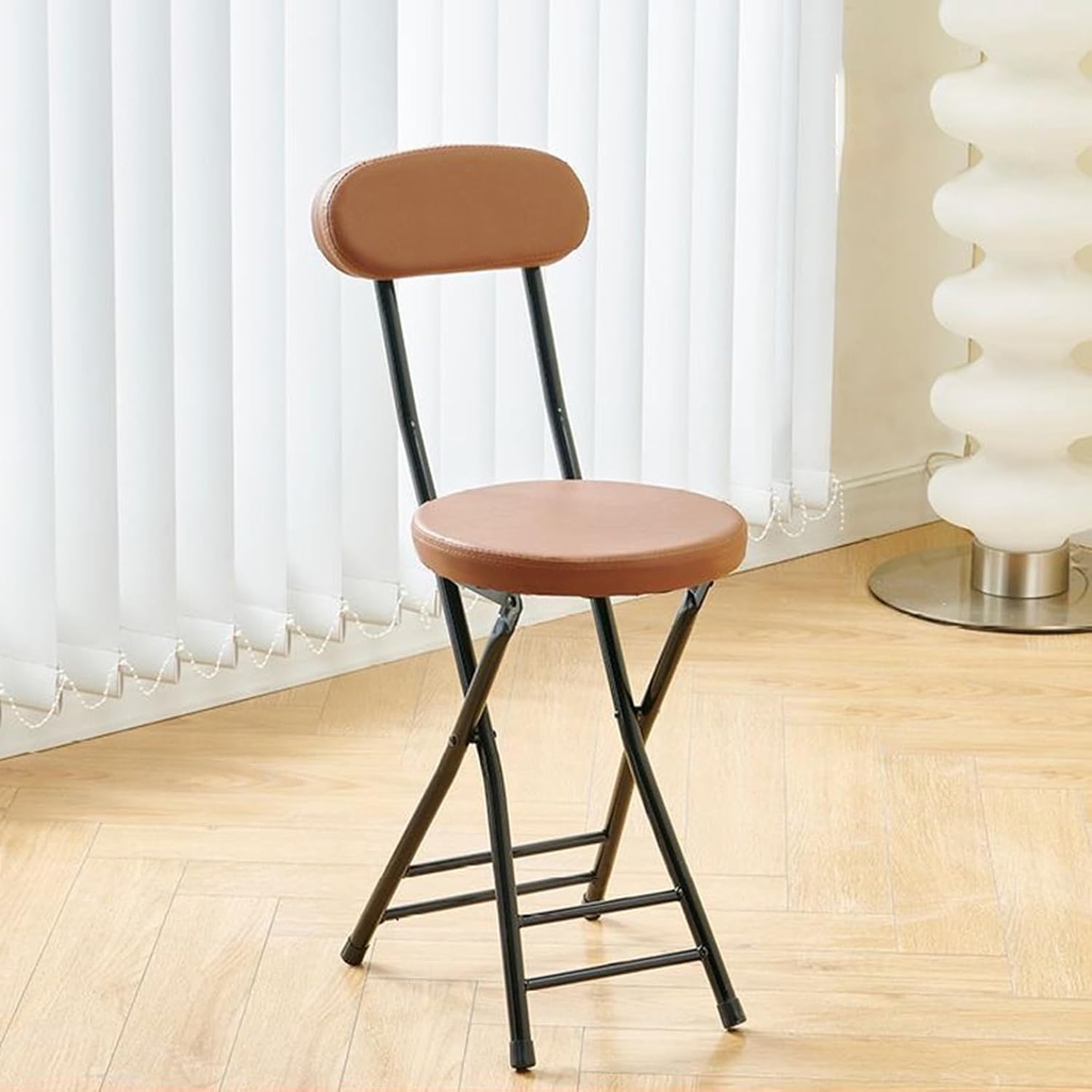 カウンタースツール 折りたたみ コーヒー色 29*76cm チェア フォールディングチェア ダイニング 折りたたみチェア 隙間収納 スリム コンパクト 簡易椅子 折りたたみ椅子 キッチン リビング お