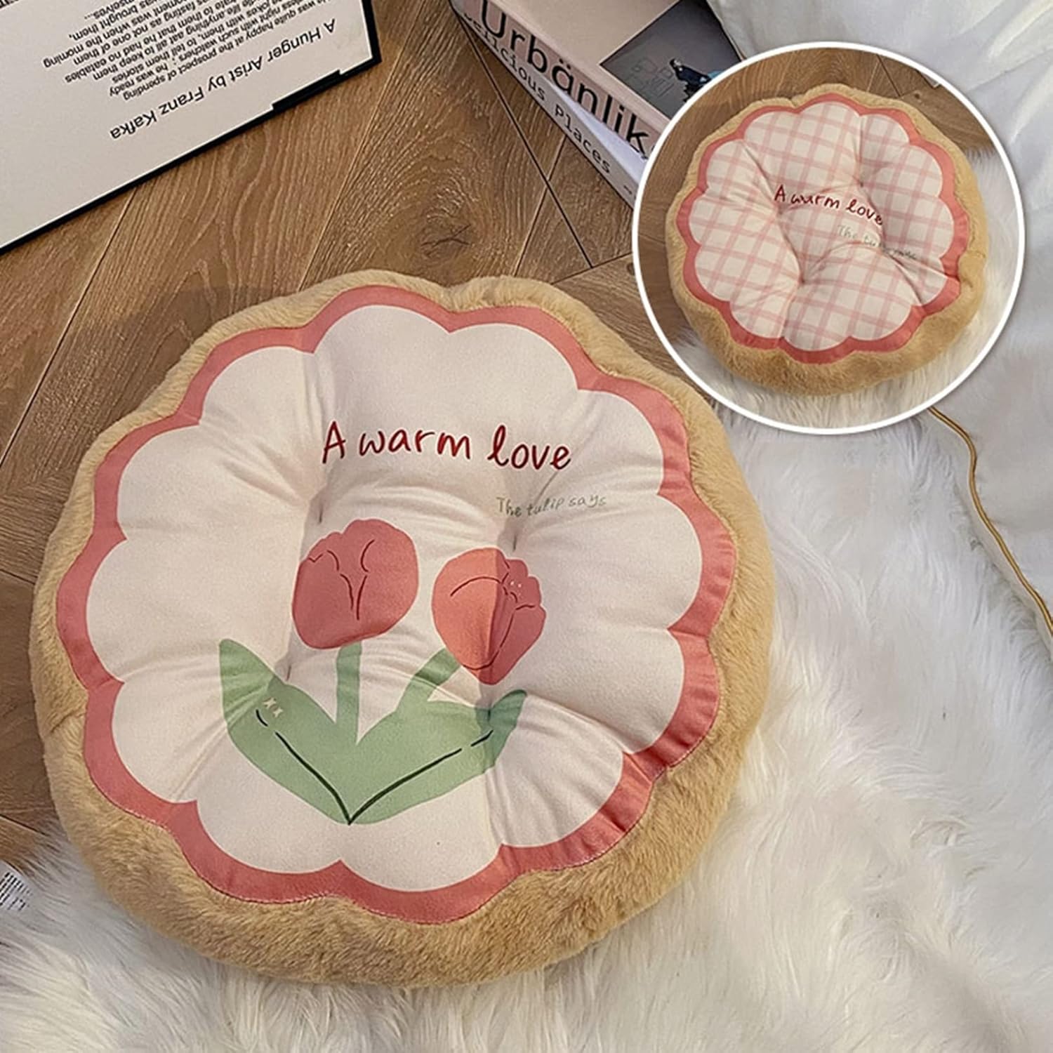 シートクッション 円型 ふわふわ 厚さ8cm 柔らかい 高反発 体圧分散 座り心地いい 座布団 かわいい 漫画 北欧 オールシーズン 喫茶店 オフィス 車 リビング 和室 ダイニング 座面クッション