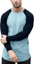 長袖tシャツ メンズ tシャツ カラーブロッ 春秋 カットソーtシャツ 柔らかい 快適 ティーシャツ クルーネック 薄手 大きいサイズ おしゃれトップス かっこ...