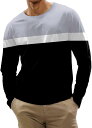 長袖tシャツ メンズ カラーブロック 春秋 カットソー 通気 吸汗 おしゃれ トップス クルーネック スポーツ 冬服 ゆったり 暖かい ファッション 幾何学模様...
