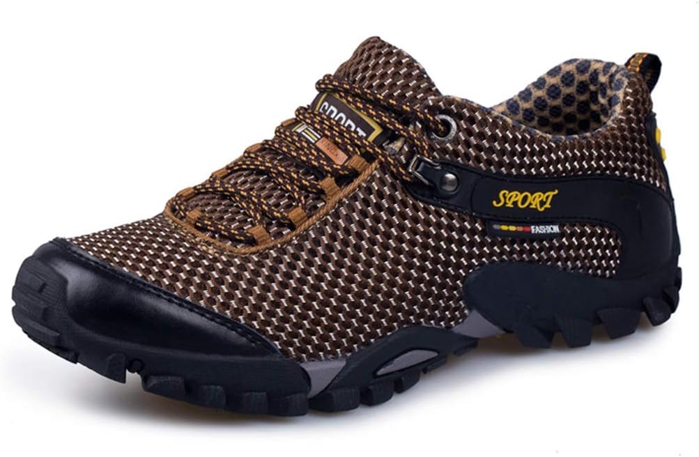 トレッキング アウトドアスニーカー メンズシューズ ハイキング ウォーキングシューズ 防撞 防滑 耐磨耗 厚い底 キャンプ メンズカジュアル レース 軽登山用 四季通用 滑りにくい 合成皮革 衝撃吸収