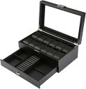 腕時計収納ケース アクセサリーケース コレクションケース リング ピアス収納ケース ジュエリー収納 ウォッチボックス 腕時計ケース ディスプレイ 母の日プレゼン...