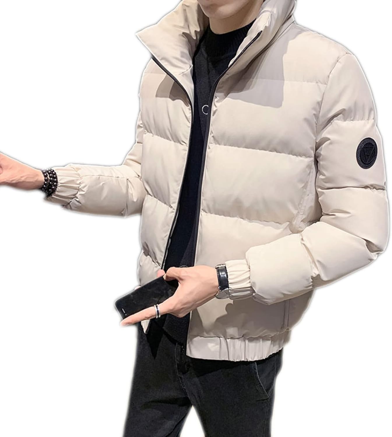 楽天スーパー10%OFF アウター おしゃれ メンズ あんず色 男性 ダウンジャケット ダウンコート 秋冬 アウター ジャケット ジップアップ 防寒 防風 動きやすい 保温性 暖かい 防寒対策 ゆったり 冬物 冬服 旅行 長袖