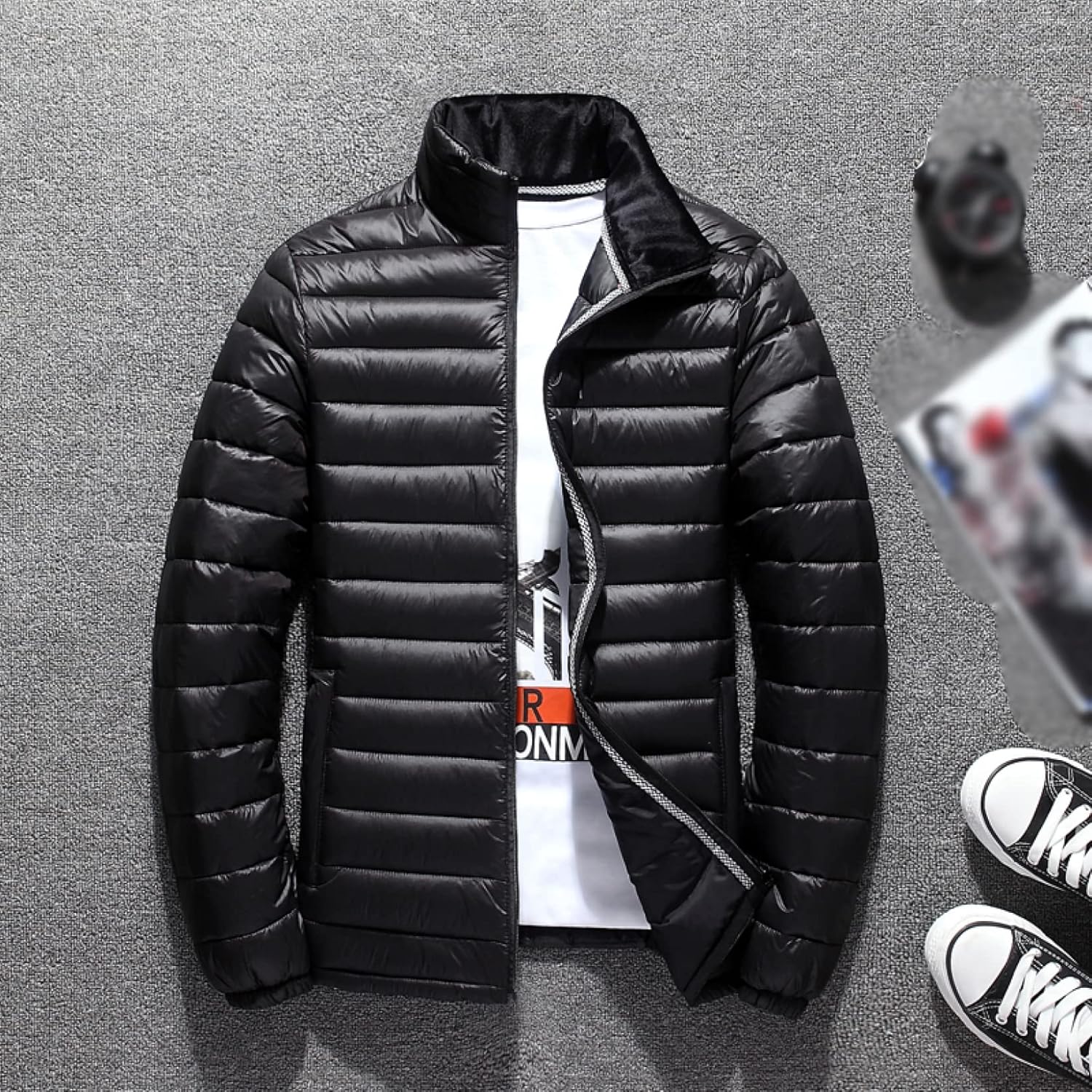 楽天スーパー10%OFF ジャケット メンズ ダウンジャケット ショート丈 中綿コート ジャンパー ジップアップ アウター 中綿ジャケット 立ち襟 防風 防寒着 厚手 秋冬 冬 無地 おしゃれ ストリート カジュアル 大きいサ